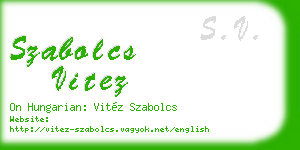 szabolcs vitez business card